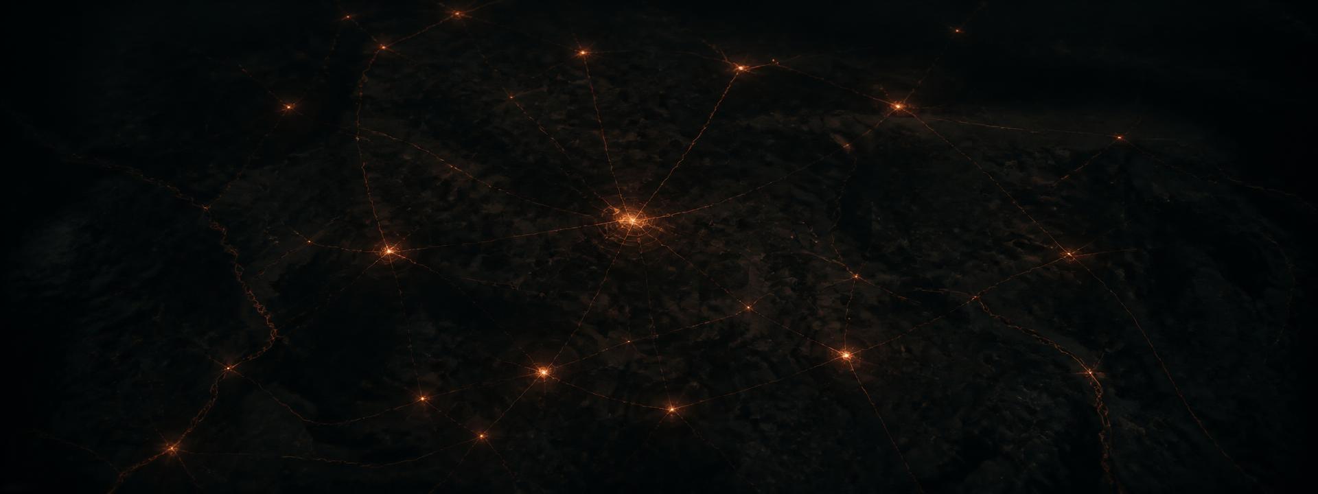 Nächtliche Regionskarte